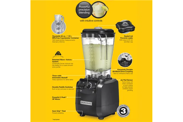 Blender barmański HBH550R-CE Fury® 1.8l 880W, Hamilton Beach Commercial Hamilton Beach Commercial HBH550R-CE