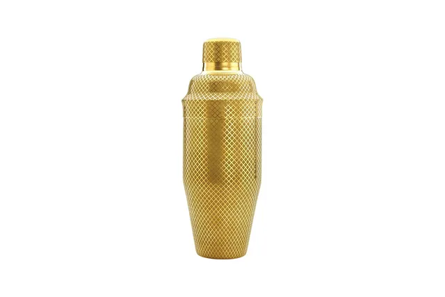 Shaker barmański 3-częściowy w stylu japońskim Diamond Lettice, złoty, BarFly 700ml BarFly M37205GD