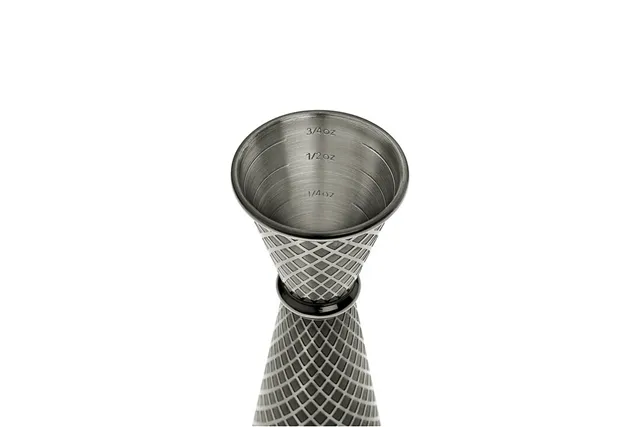 Miarka barmańska w stylu japońskim Diamond Lettice, czarna, BarFly, 30/60ml BarFly M37202BK