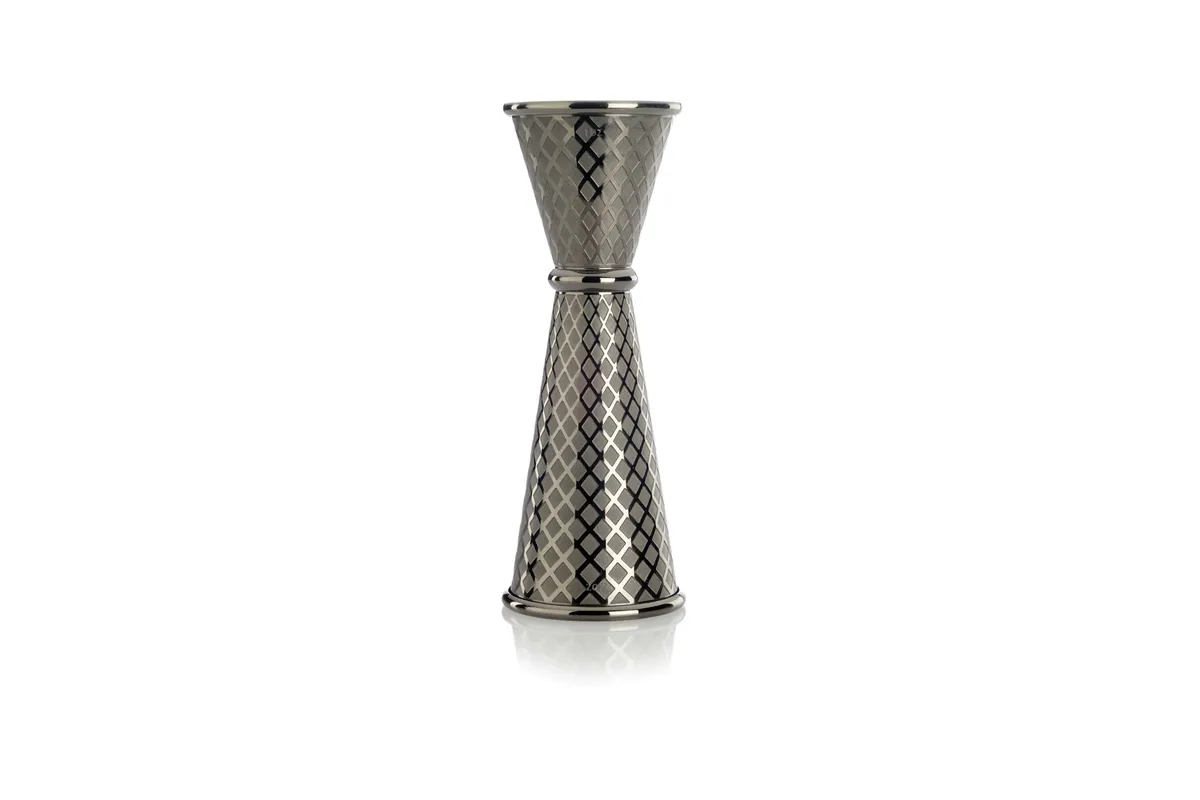 Miarka barmańska w stylu japońskim Diamond Lettice, czarna, BarFly, 30/60ml BarFly M37202BK