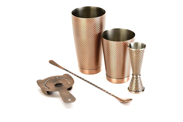 Miarka barmańska w stylu japońskim Diamond Lettice, miedź, BarFly, 30/60ml BarFly M37202CP