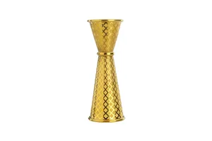 Miarka barmańska w stylu japońskim Diamond Lettice, złota, BarFly, 30/60ml BarFly M37202GD