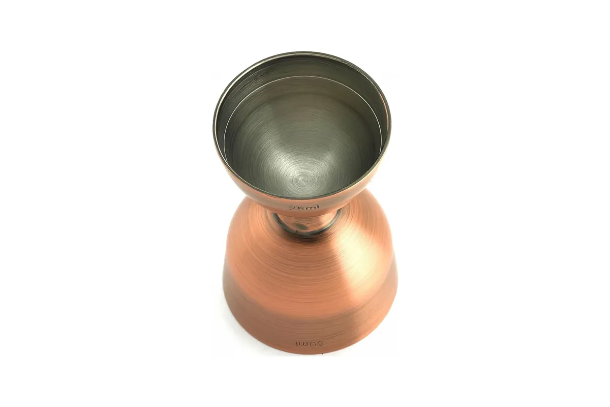 Miarka barmańska Bell z prostą krawędzią, antyczna miedź, BarFly, 25/50ml BarFly M37098ACP