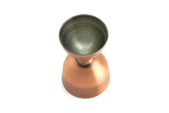 Miarka barmańska Bell z prostą krawędzią, antyczna miedź, BarFly, 25/50ml BarFly M37098ACP