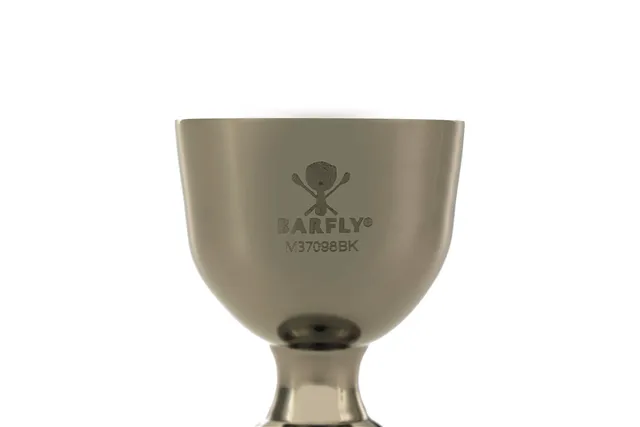 Miarka barmańska Bell z prostą krawędzią, czarna, BarFly, 25/50ml BarFly M37098BK