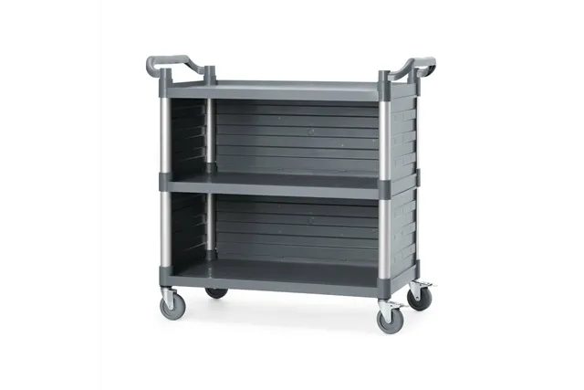 Wózek serwisowy z panelami bocznymi, 3-półkowy, 1010x500x(h)960mm Amerbox 816271