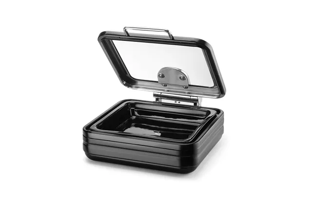 Podgrzewacz indukcyjny ze szklaną pokrywą De Luxe Black, GN 2/3 Fine Dine 473580