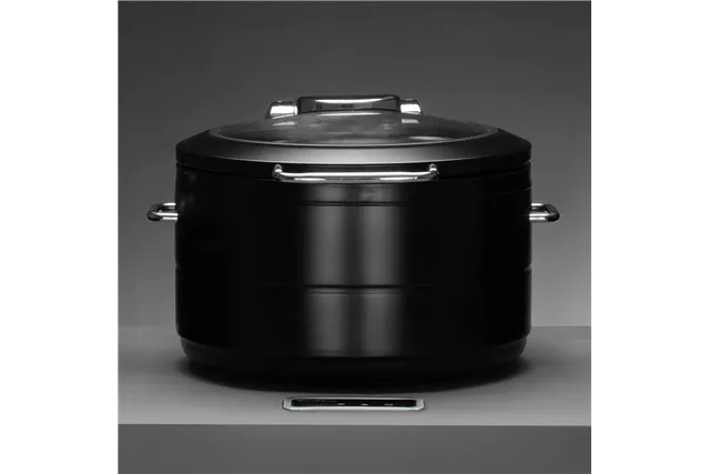 Podgrzewacz indukcyjny okrągły ze szklaną pokrywą De Luxe Black, 11l Fine Dine 473597