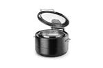 Podgrzewacz indukcyjny okrągły ze szklaną pokrywą De Luxe Black, 11l Fine Dine 473597