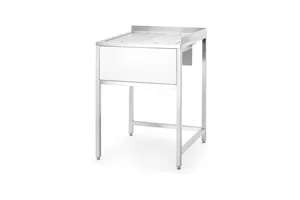 Narożny stół Oxygen Hybrid z ukrytą komorą zlewową i myjką do płukania dzbanków, 650x650x(h)900mm Barmatic 817483