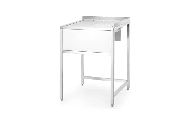 Narożny stół Oxygen Hybrid z ukrytą komorą zlewową i myjką do płukania dzbanków, 650x650x(h)900mm Barmatic 817483