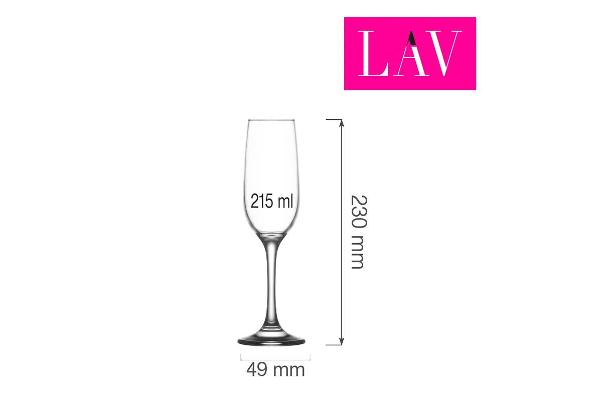 Kieliszek do szampana Valencia 215 ml, LAV (dawniej LV-FAM539Z) LAV LH-VLC521KH
