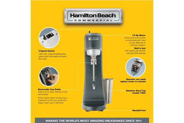 Mikser pojedynczy, koktajler do frappe koktaji i shake mlecznych HMD200R-CE ,Hamilton Beach Commercial Hamilton Beach Commercial