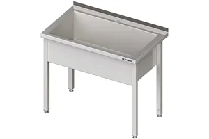 Stół z basenem 1-komorowym spawany 1000x600x850 mm h300 mm Stalgast 611506