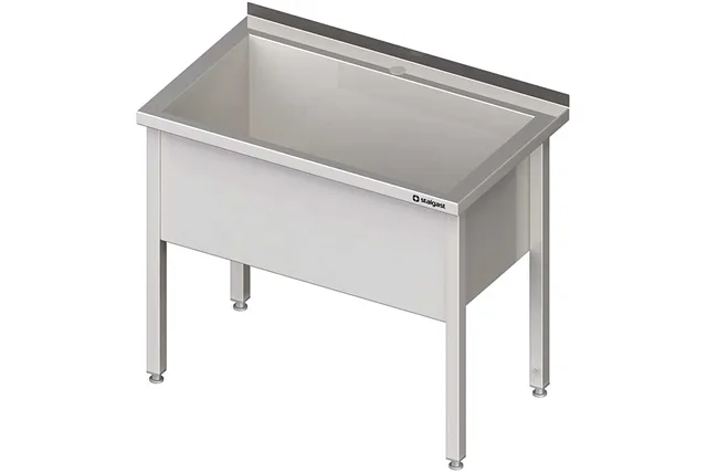 Stół z basenem 1-komorowym spawany 800x700x850 mm h400 mm Stalgast 611687