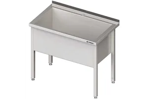 Stół z basenem 1-komorowym spawany 1000x600x850 mm h400 mm Stalgast 611706