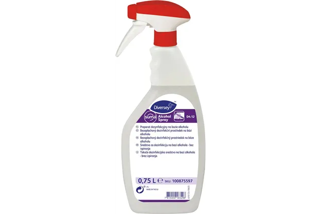 SUMA ALCOHOL SPRAY D4.12 0.75L W4797 gotowy do użycia preparat do dezynfekcji powierzchni oparty na etanolu Diversey 100875597