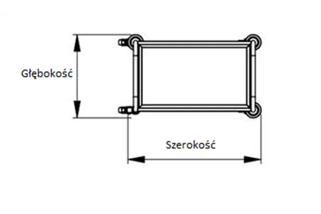 Wózek kelnerski dwupółkowy 900x500x950 mm Stalgast 982025090
