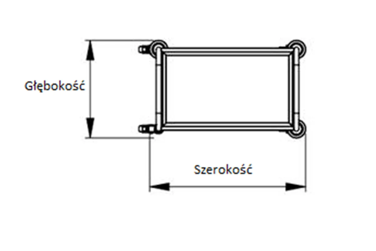 Wózek kelnerski dwupółkowy 1000x600x950 mm Stalgast 982026100