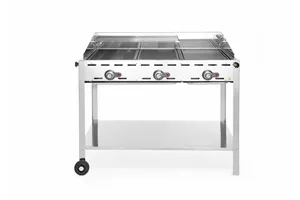 Grill Green Fire 3-palnikowy, Profi Line, 17,4kW, 1078x612x825mm Hendi 149591