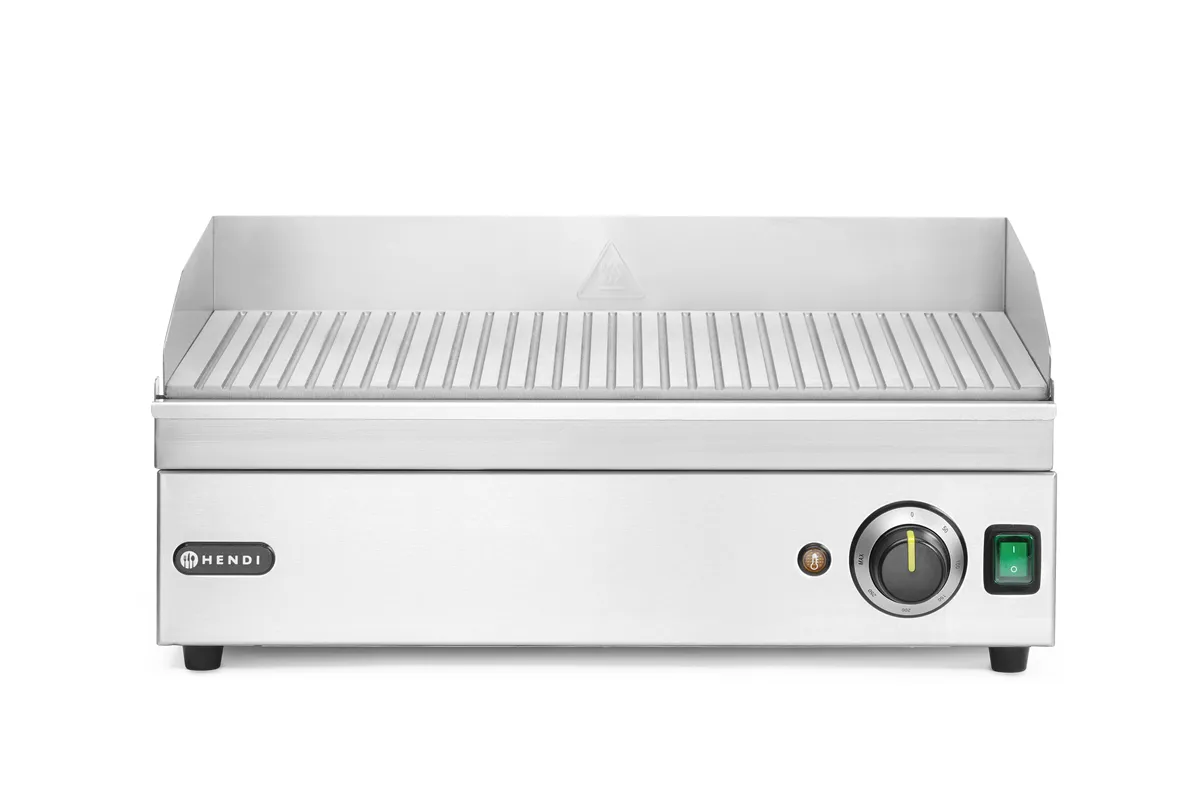 Płyta grillowa żebrowana, Kitchen Line, ryflowana, 220-240V/2400W, 527x404x233mm Hendi 154953