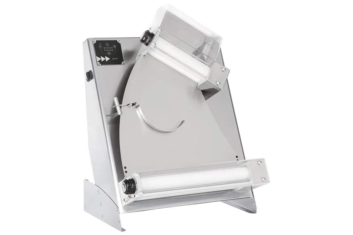 Wałkownica do pizzy Prismafood 300 z 2 parami wałków waga porcji ciasta 0,08-0,21kg 230V/250W 475x375x660mm Prismafood 1D010014