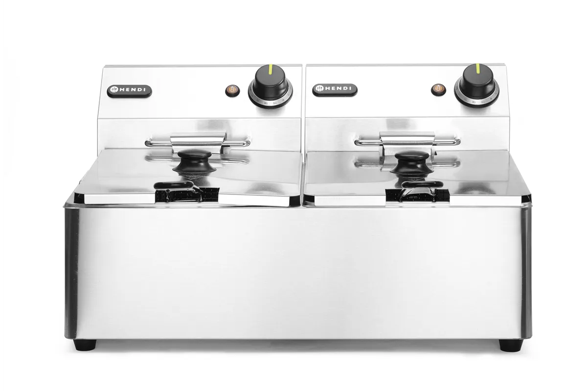 Frytownica 2×6l, Kitchen Line, 12L, 230V/6600W, 550x430x305mm Hendi 205853