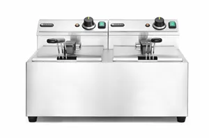 Frytownica manualna , 2x8l, Profi Line, 16L, 230V/7000W, 605x460x369mm Hendi 207307