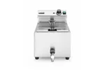 Frytownica manualna z kranem spustowym, 8l, Profi Line, 8L, jasnoszary, 230V/3500W, 305x515x354mm Hendi 209202