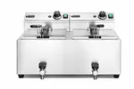 Frytownica manualna z kranem spustowym, 2x8l, Profi Line, 16L, 230V/7000W, 610x515x369mm Hendi 209301