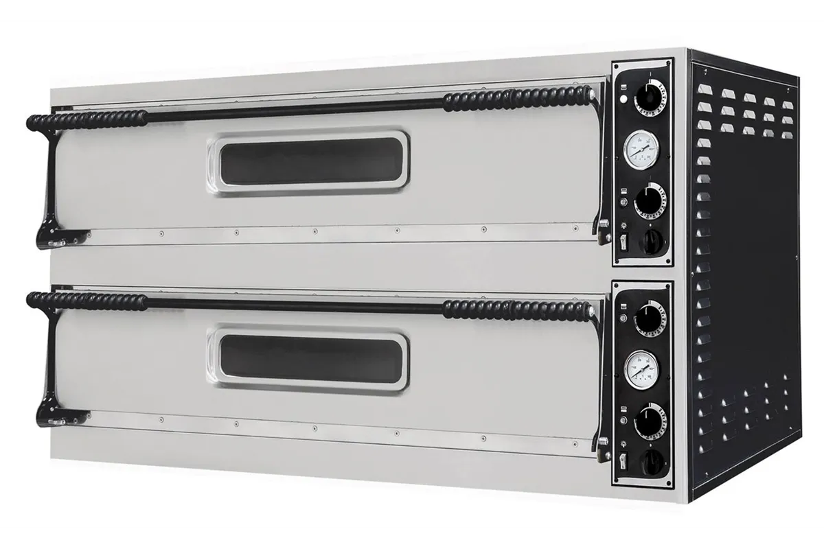 Piec do pizzy Basic Slim, 2 komory, 400V/12000W, 1305x489x745mm Prismafood 226933