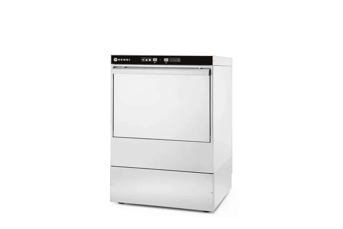 Zmywarka do naczyń 50x50 – sterowana elektronicznie, 400V/6600W, 570x600x830mm Hendi 231753