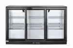 Lodówka barowa z potrójnymi drzwiami suwanymi, 254L, czarny, 220-240V/160W, 1350x520x865mm Arktic 235836