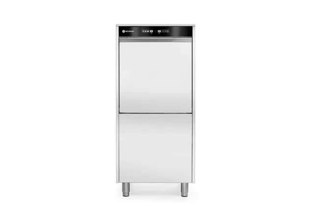 Zmywarka do garnków 50x60 sterowana elektronicznie dozownik detergentu pompa spustowa 400V/7100W 595x777x1335mm Hendi 236574