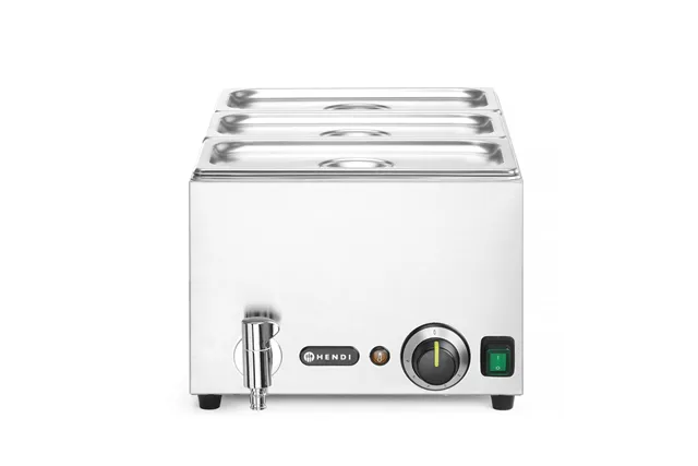 Zestaw: Bemar HENDI Ranger z kranem spustowym + 3x GN 1/3 z pokrywką , GN 1/1, 230V/1000W, 605x332x242mm Hendi 238868