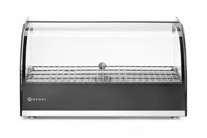 Witryna grzewcza nastawna, pojedyncza, czarny, 220-240V/800W, 554x376x311mm Hendi 273982