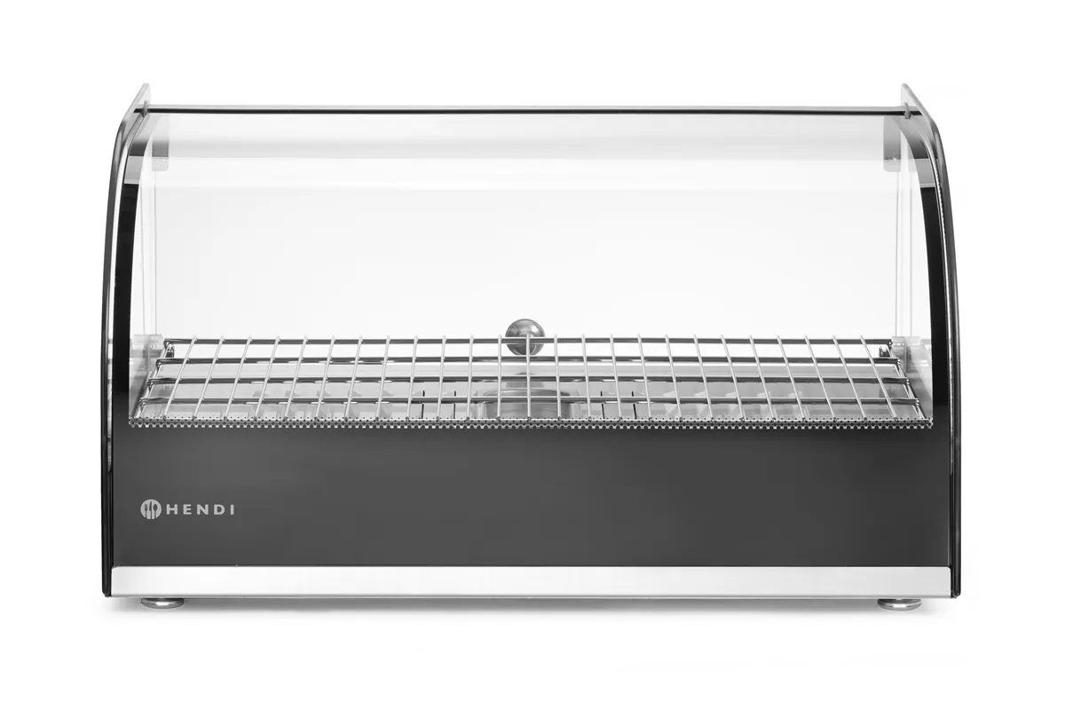 Witryna grzewcza nastawna, pojedyncza, czarny, 220-240V/800W, 554x376x311mm Hendi 273982