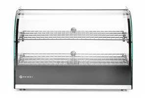 Witryna grzewcza podwójna, podwójna, czarny, 220-240V/800W, 554x376x376mm Hendi 273999