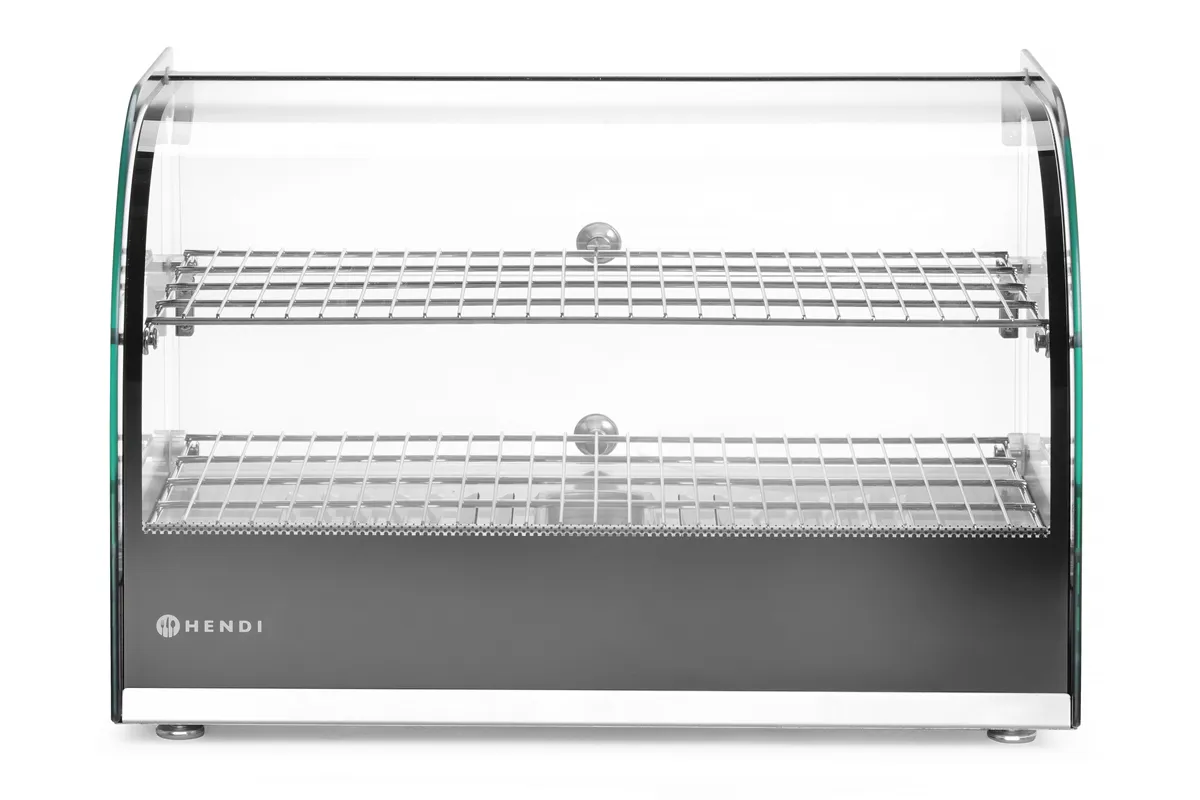 Witryna grzewcza podwójna, podwójna, czarny, 220-240V/800W, 554x376x376mm Hendi 273999