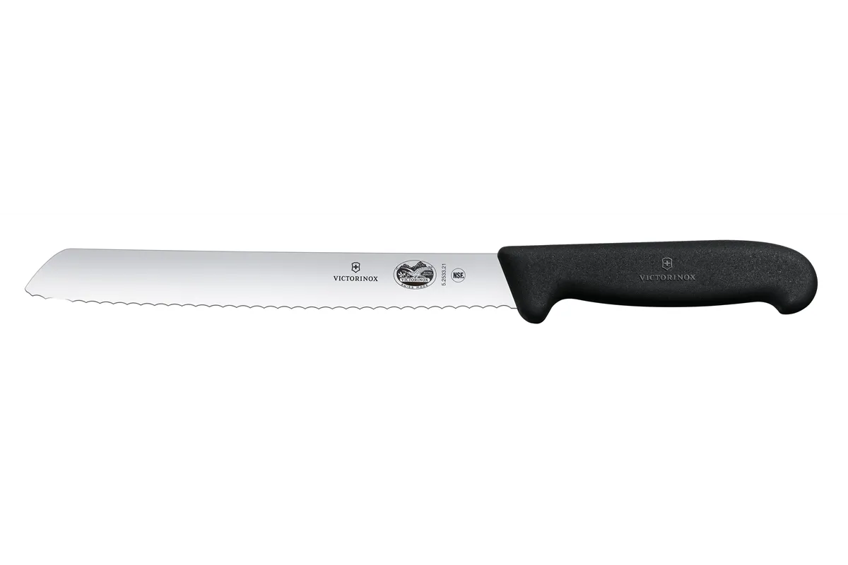 Nóż do chleba ząbkowanym ostrzem, czarny, 348mm Victorinox 5.2533.21