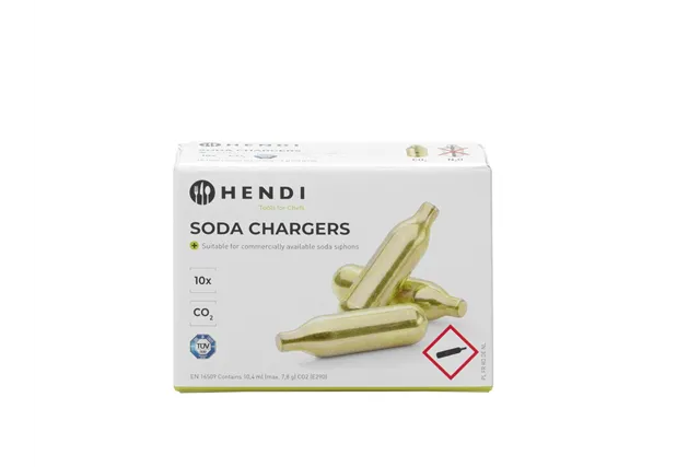 Naboje do wody sodowej CO₂, 10 szt Hendi 588406