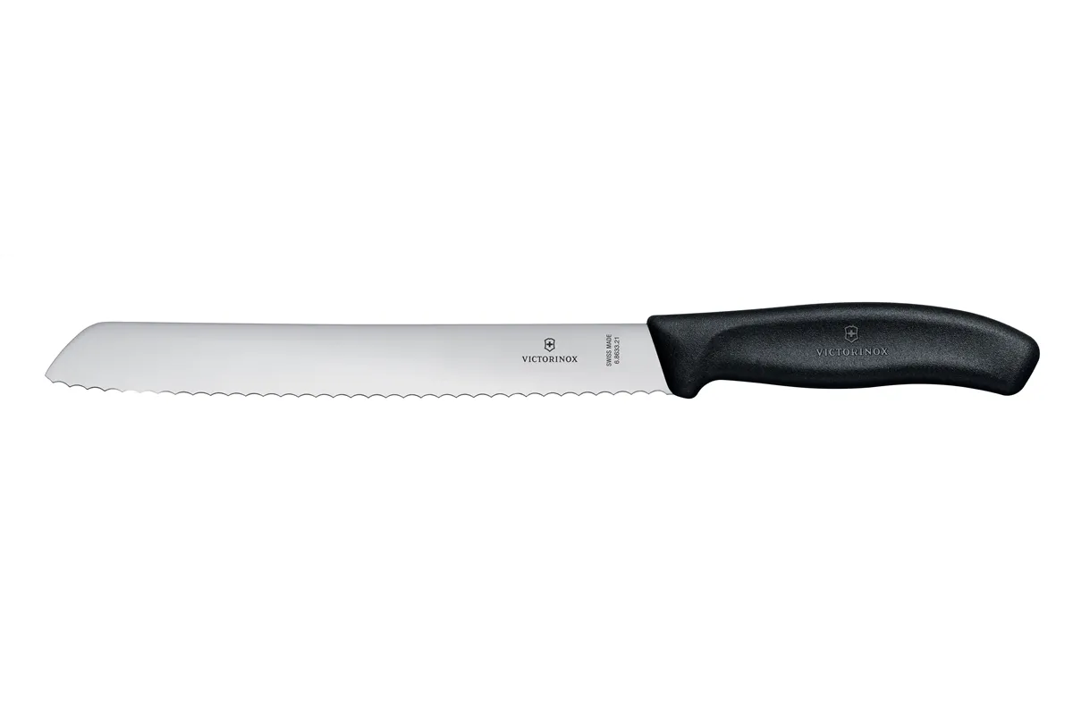 Nóż do chleba, czarny, 340mm Victorinox 6.8633.21B