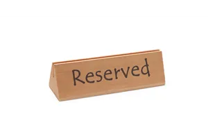 Tabliczka informacyjna „Rezerwacja”, "reserved", 152x44x44mm Hendi 664308