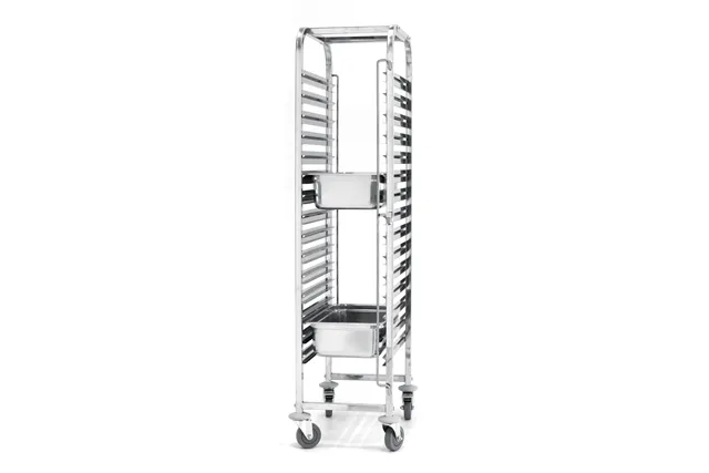 Wózek do transportu pojemników 15× GN 1/1, 440x610x1710mm Hendi 810613