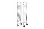 Wózek do transportu blach 15x 600x400, Kitchen Line, 15 prowadnic na tace 600x400, srebrny, 470x620x1735mm Hendi 813287
