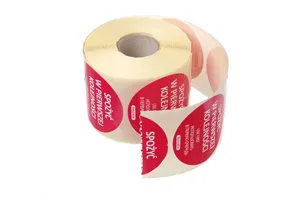Etykiety Food Safety, wielokrotnego użytku – „SPOŻYĆ W PIERWSZEJ KOLEJNOŚCI", czerwony, 500 szt., ⌀50mm Hendi 850152