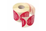 Etykiety Food Safety, wielokrotnego użytku – „SPOŻYĆ W PIERWSZEJ KOLEJNOŚCI", czerwony, 500 szt., ⌀50mm Hendi 850152