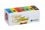 Zestaw etykiet wielorazowych Food Safety na każdy dzień tygodnia z podajnikiem, 240x80x100mm Hendi 850305