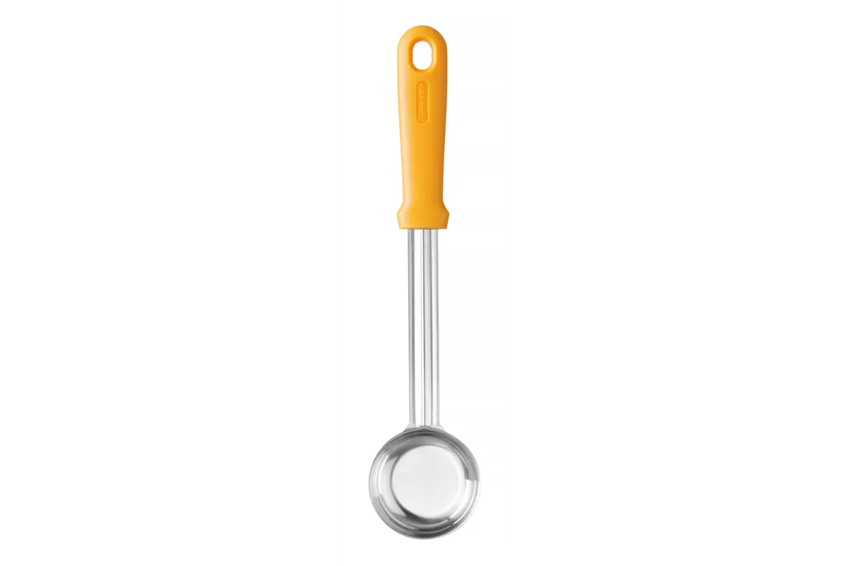 Chochla do sosu do pizzy heavy-duty, designed by Robert Bronwasser, 0,09L, pomarańczowy, 330x72x27mm Hendi 855621