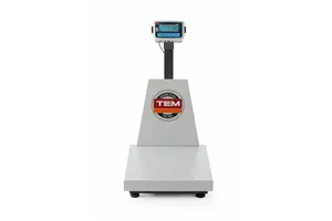 Waga platformowa LCD z wysięgnikiem i z legalizacją, seria EKO+, 300 kg, 500x700x940mm Tem BEK+C050X060300